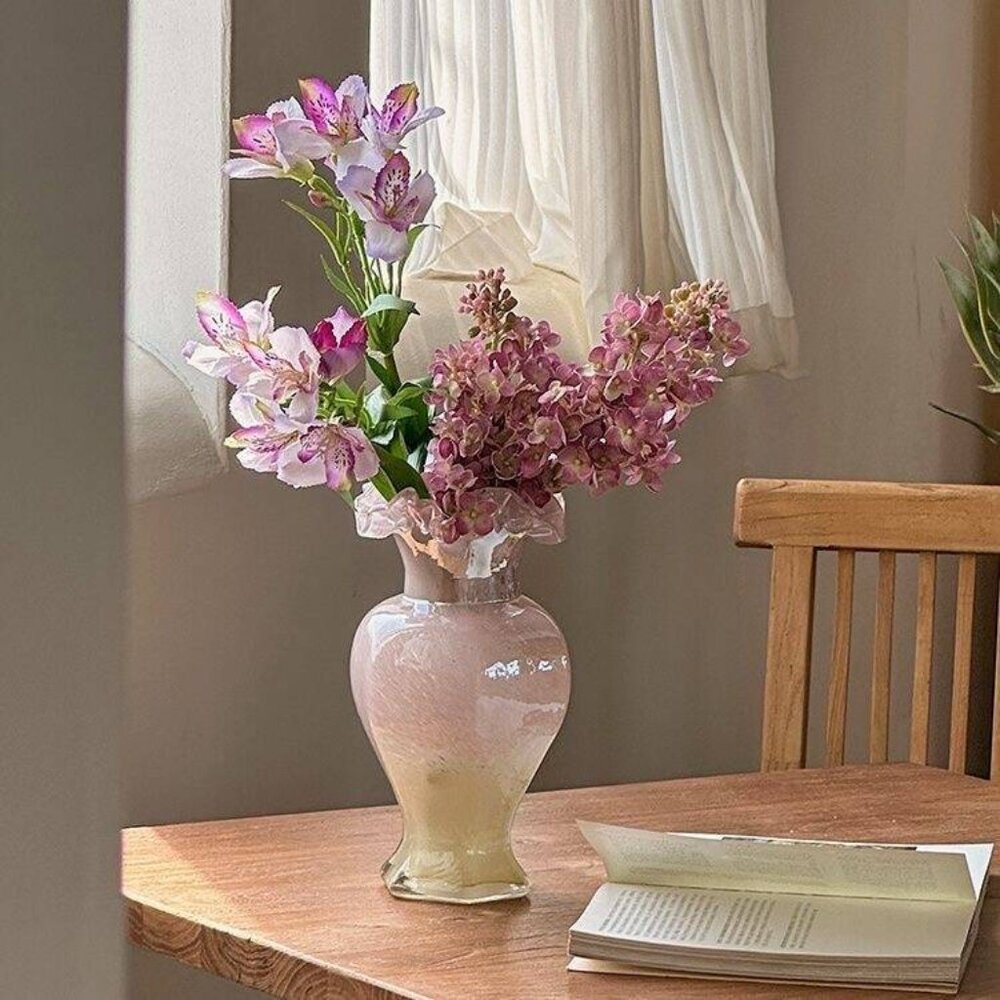 Modern Pink Ombre Decorative Vase